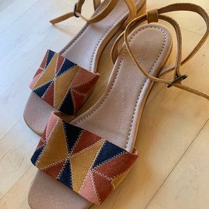sessùn Suede Heeled Sandals Size 39